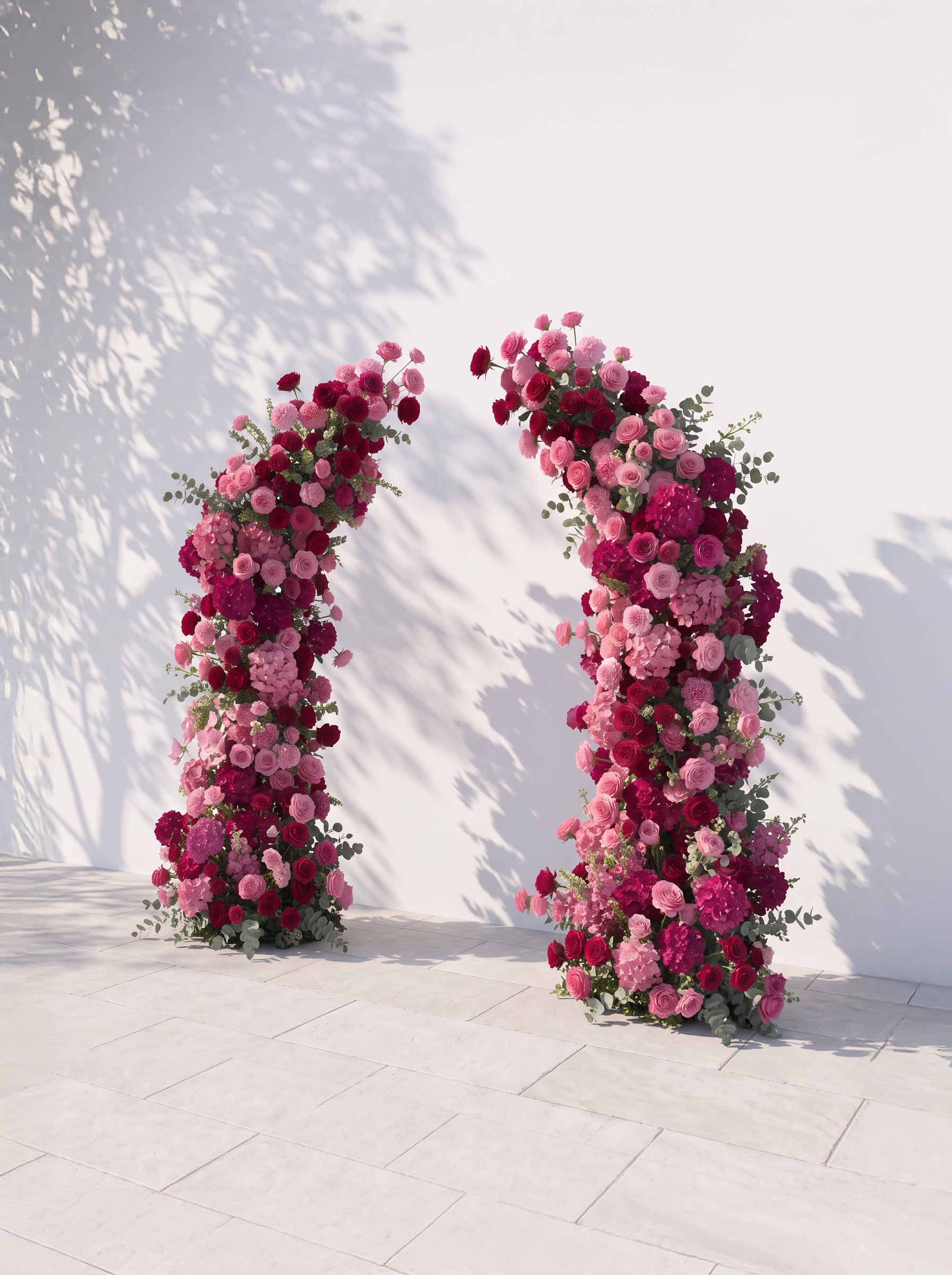 Mavenie Luxury Horn Shaped Flower Arch with Frame for Wedding Party Event Backdrop Decoration — right view