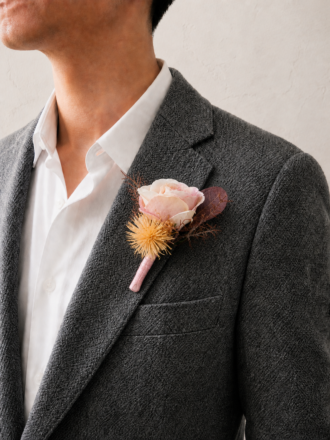 Meliora-Groomsmen’s Corsage In Soft Blush(Set of 6)