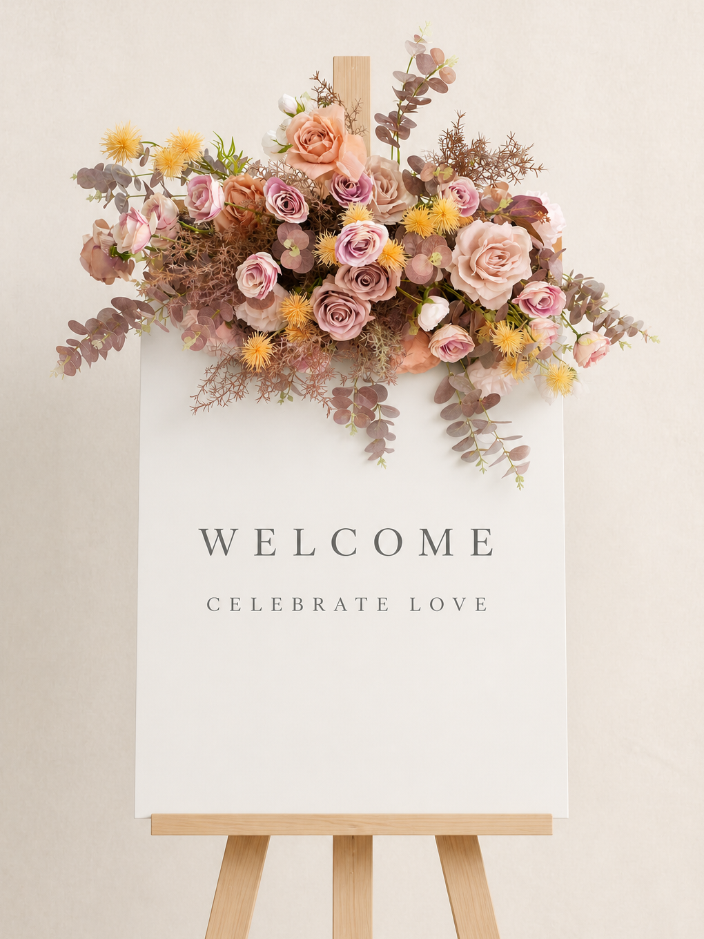 Meliora-Welcome Flower Set In Vintage Dusty Pink Color