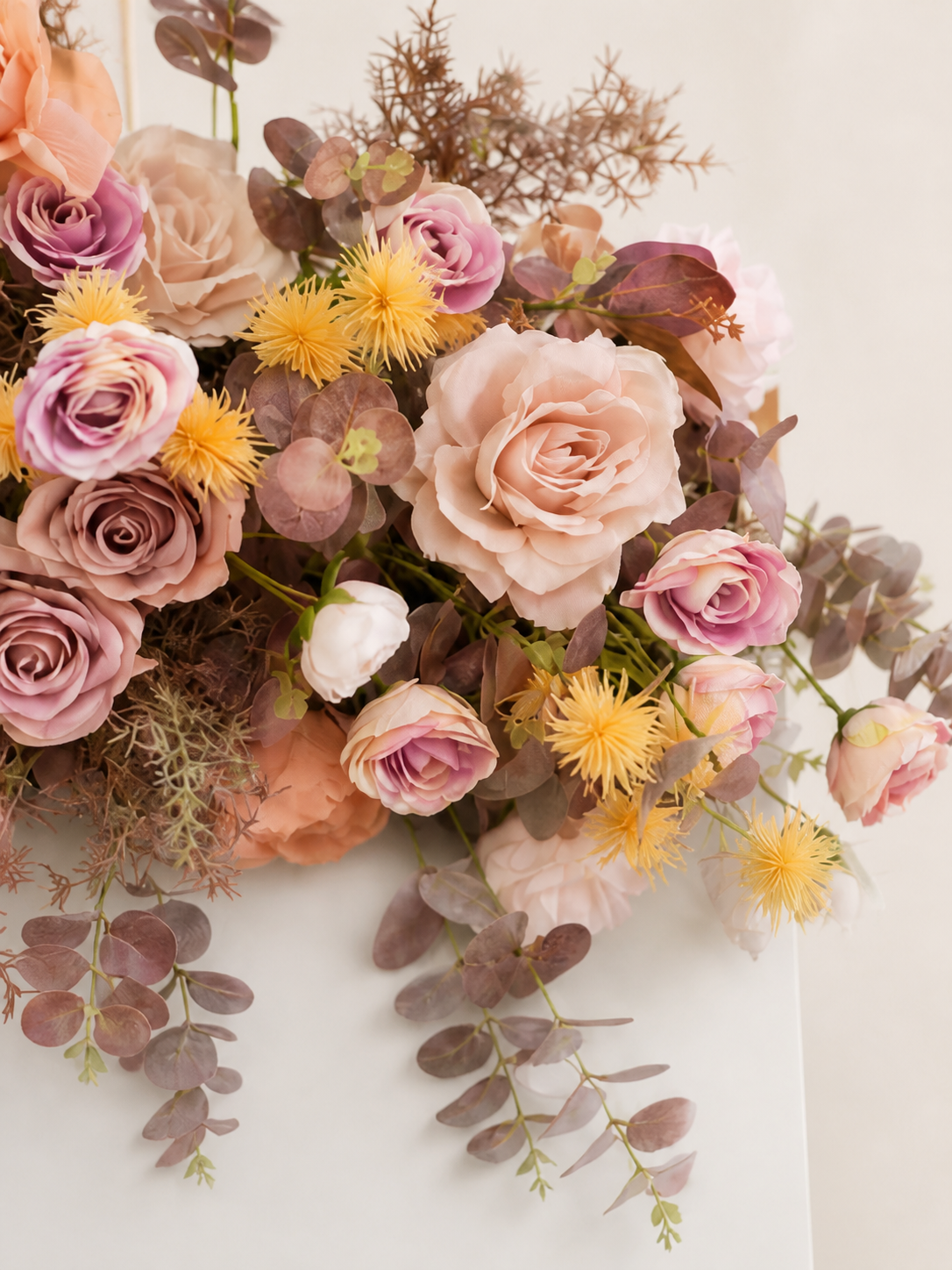 Meliora-Welcome Flower Set In Vintage Dusty Pink Color