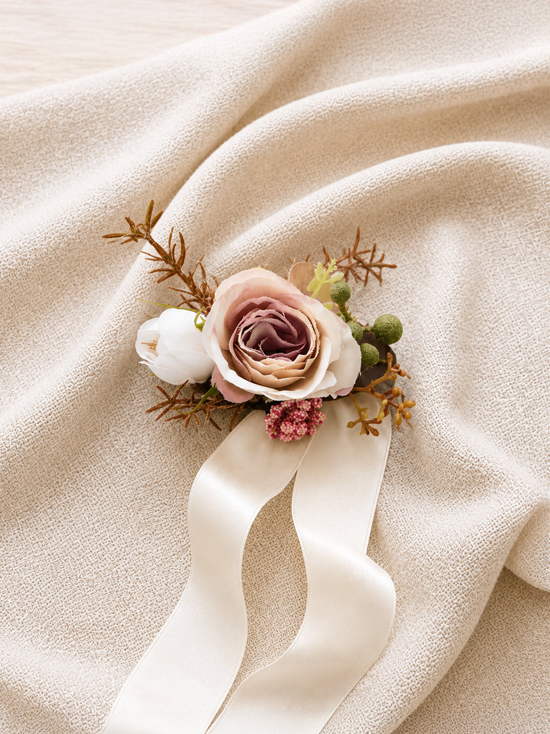 Meliora-Wrist Corsage in Blush &amp; Autumn(Set of 6)