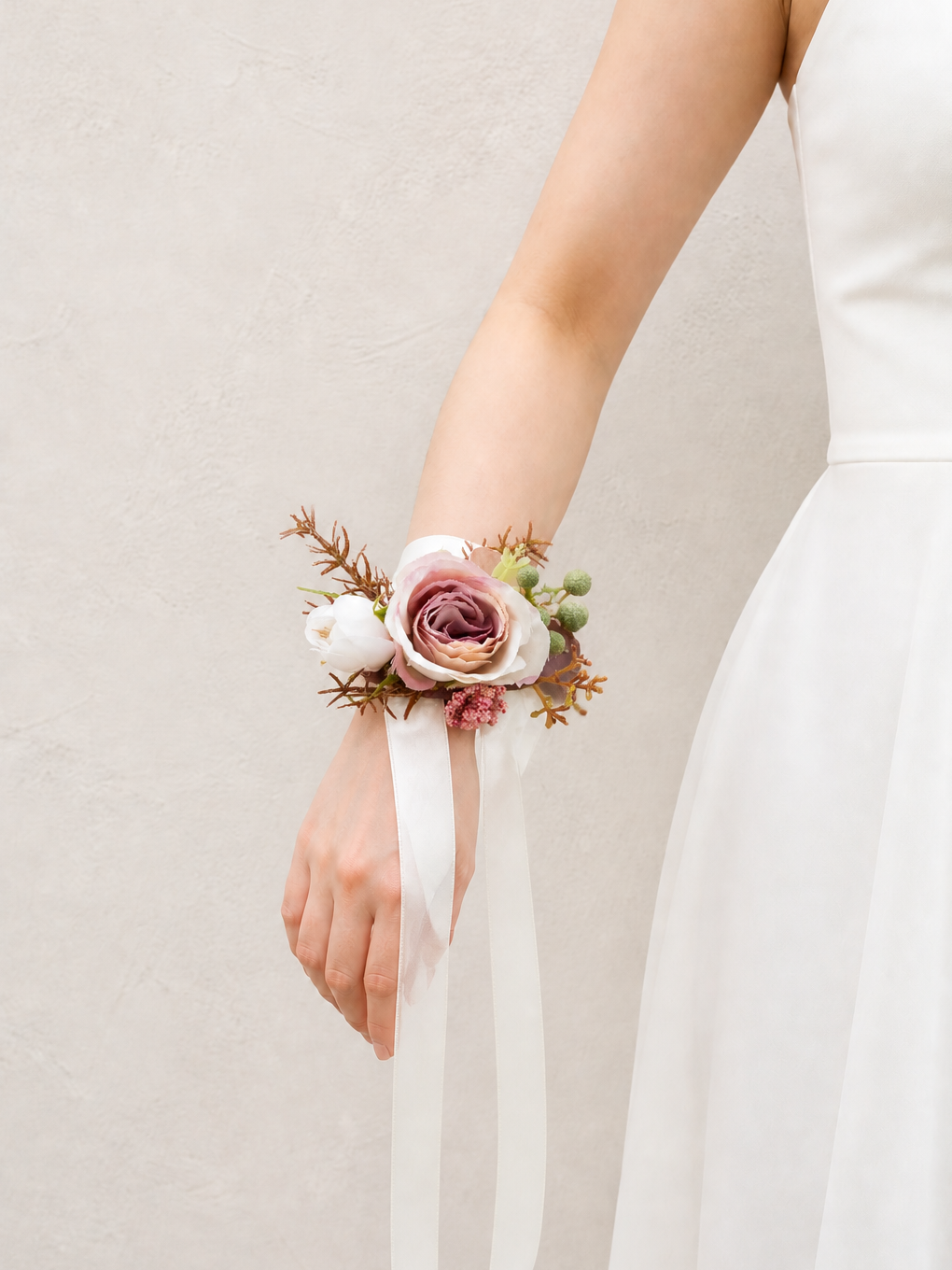 Meliora-Wrist Corsage in Blush &amp; Autumn(Set of 6)