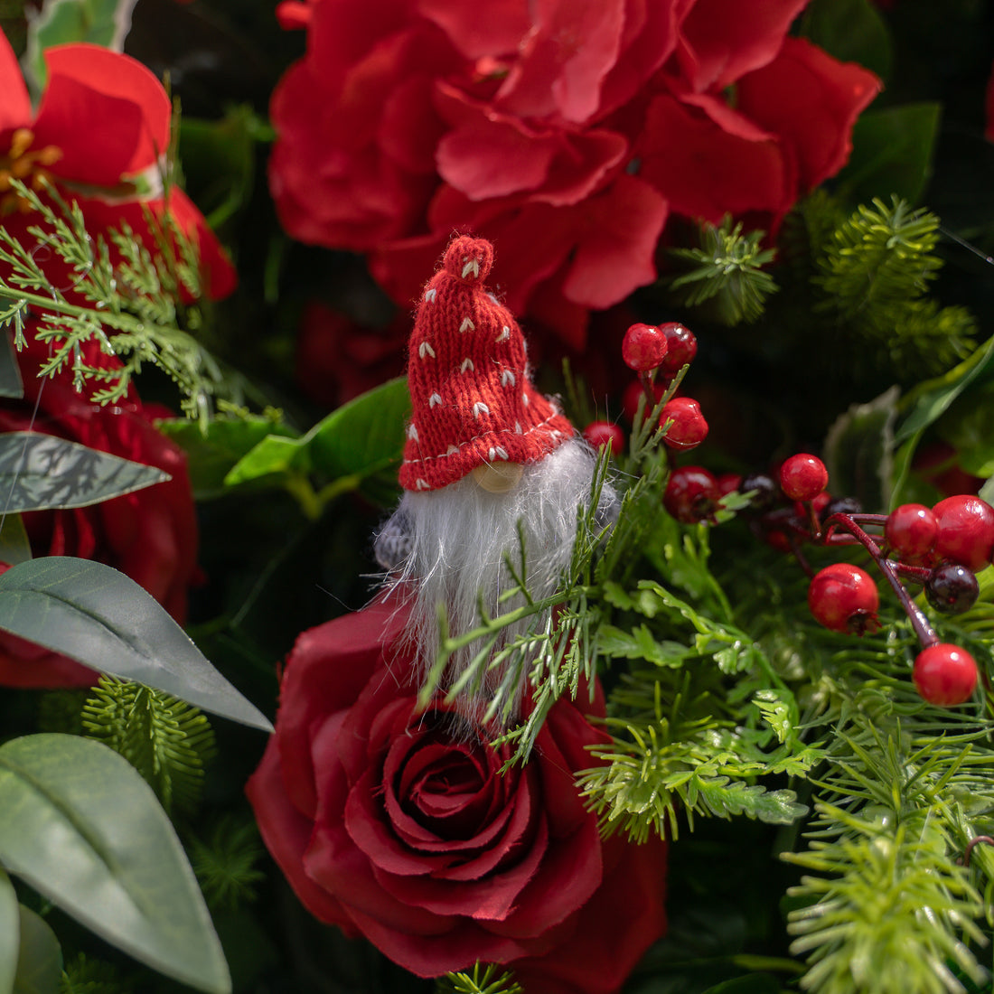 MC-A: Christmas Fabric Backdrop Artificial rolling up flower wall