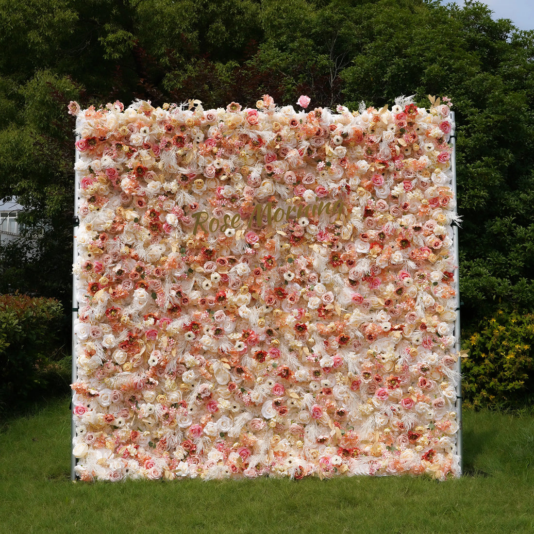 Midsummer：3D Fabric Artificial rolling up curtain flower wall