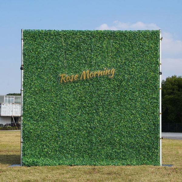 Milan: Fabric Artificial rolling up curtain green flower wall(In Us Stock)