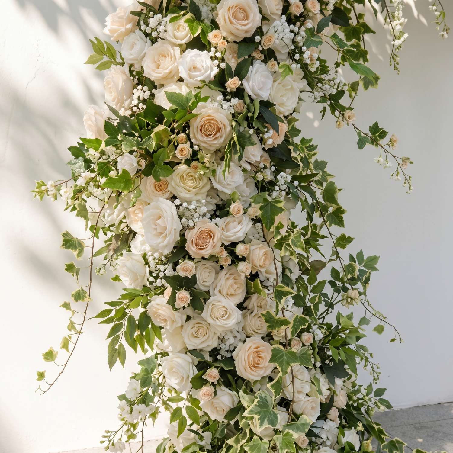 Mirova: Luxury White&amp;Champagne Flower Arch Door Arch for Weddings&amp;Event Decor Including Frame mirova detail 2