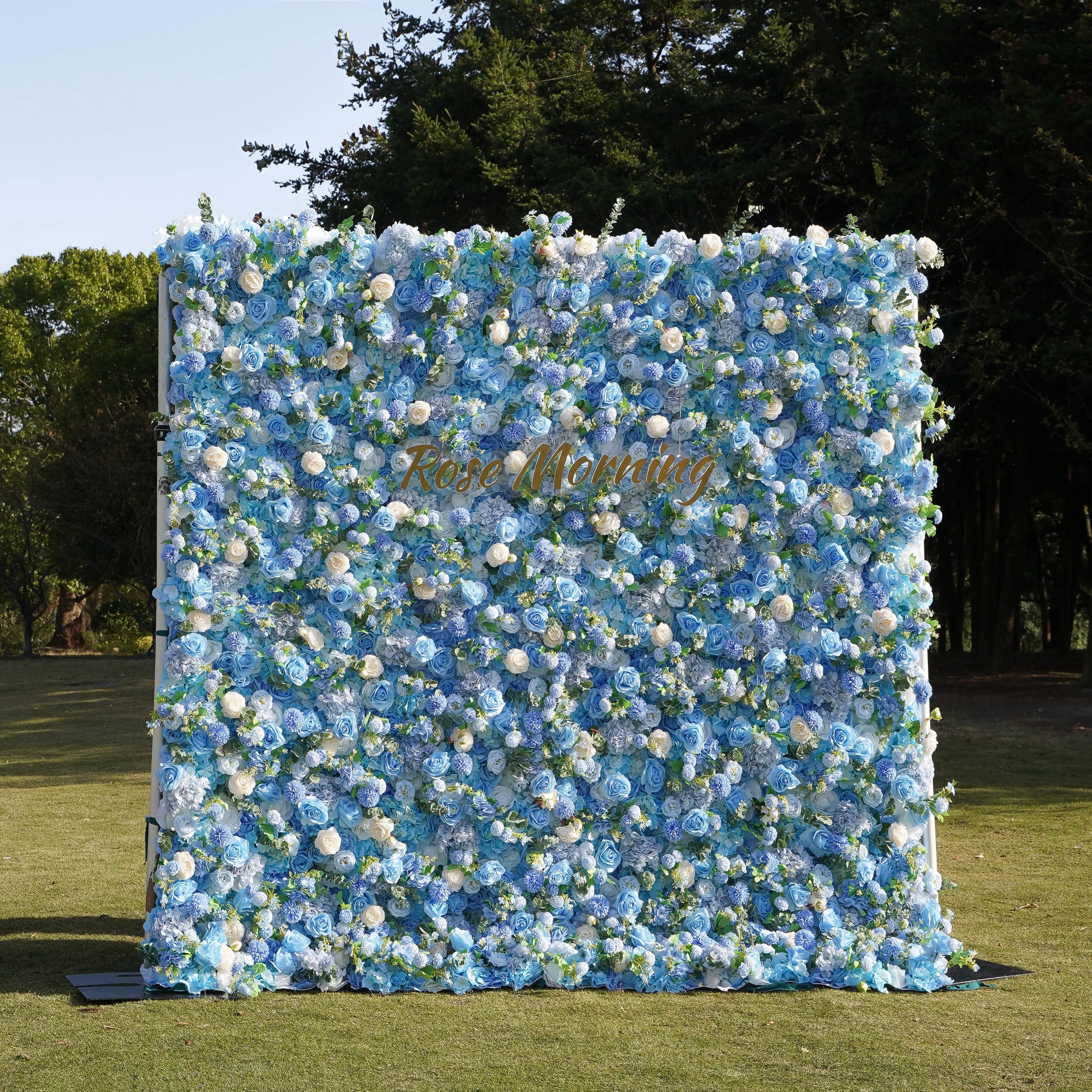 Molly：5D Fabric Artificial rolling up curtain flower wall (Ready to ship)
