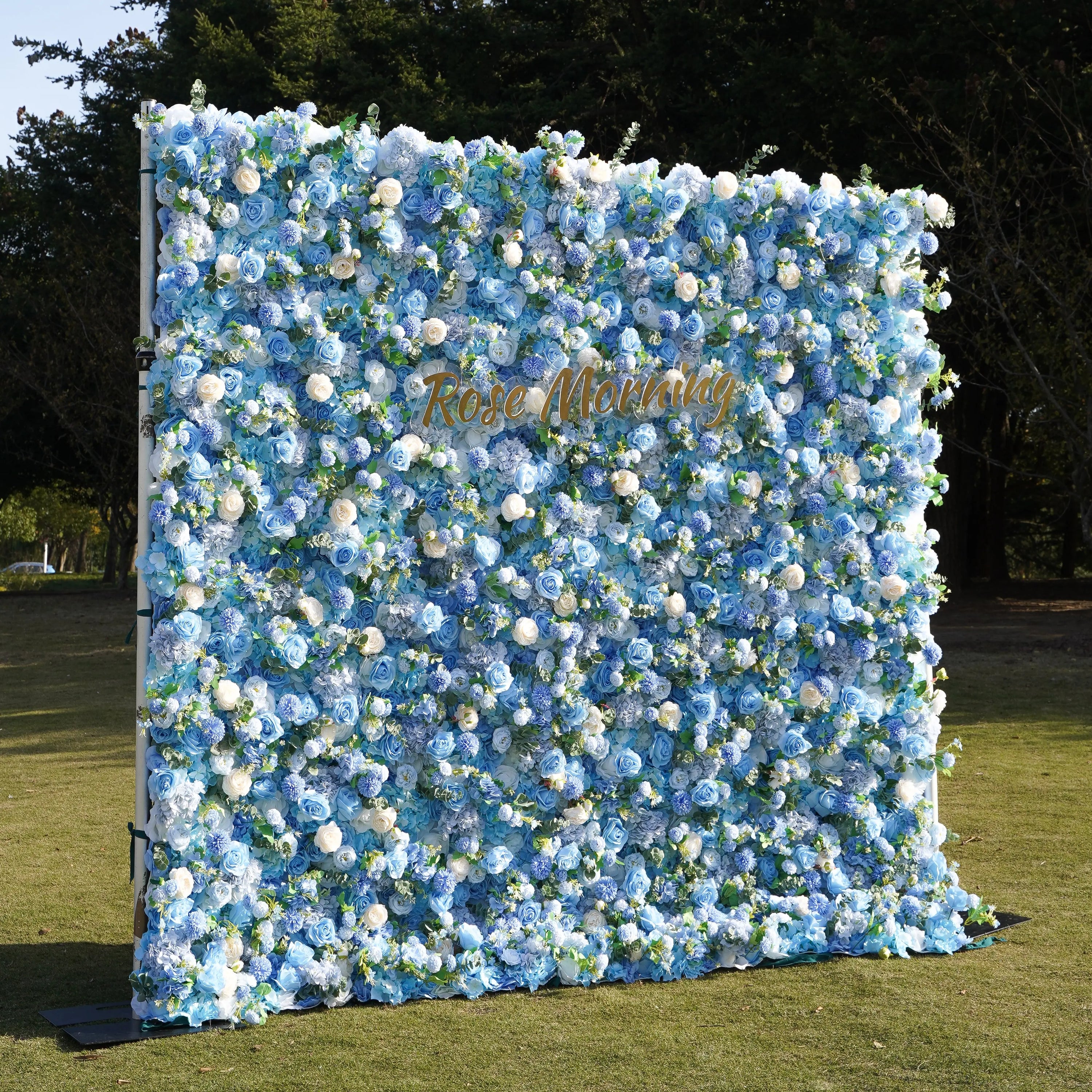 Molly：5D Fabric Artificial rolling up curtain flower wall (Ready to ship)