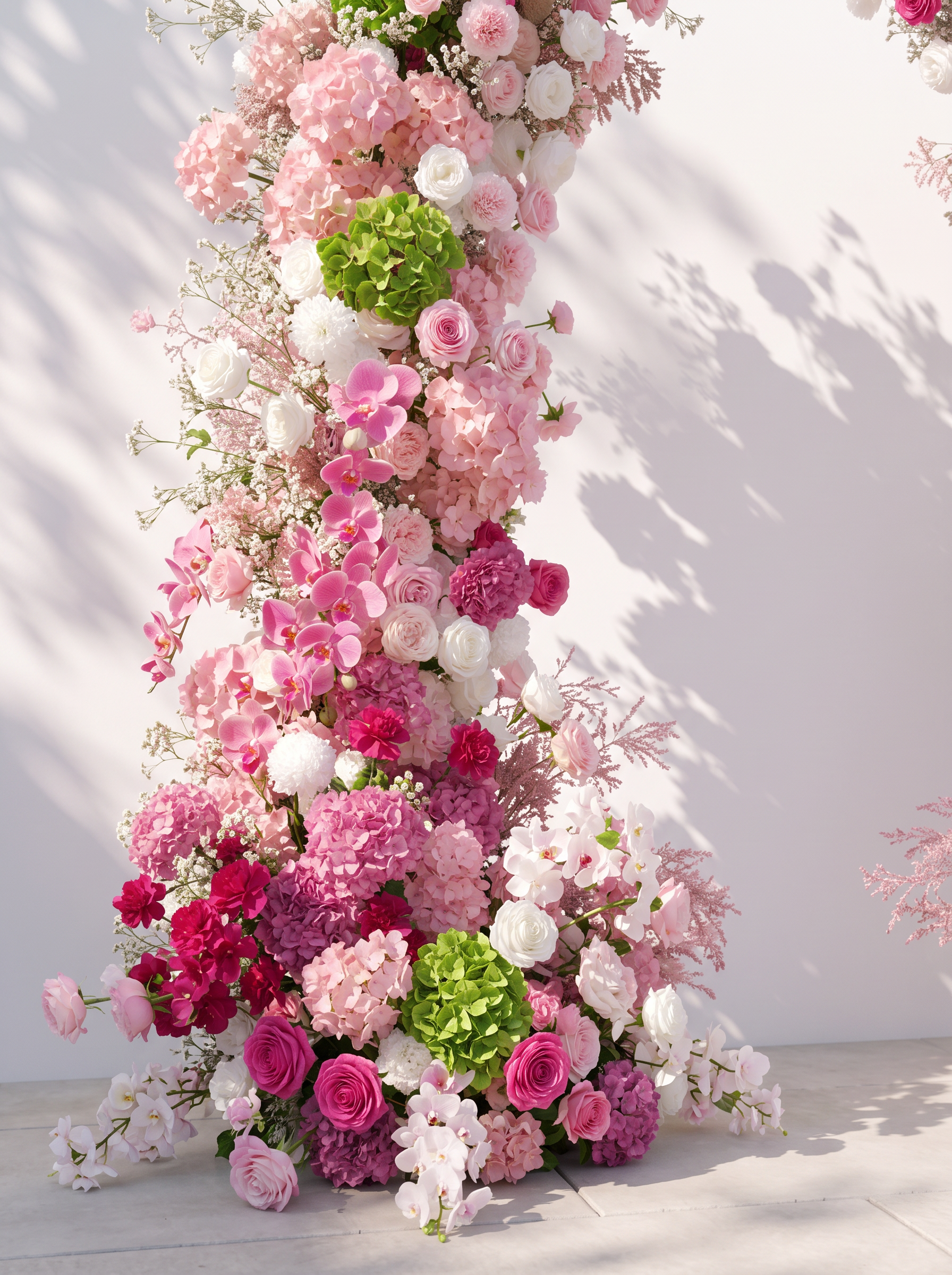 Moraria Luxury Horn Shaped Flower Arch with Frame for Wedding Party Event Backdrop Decoration — floral detail
