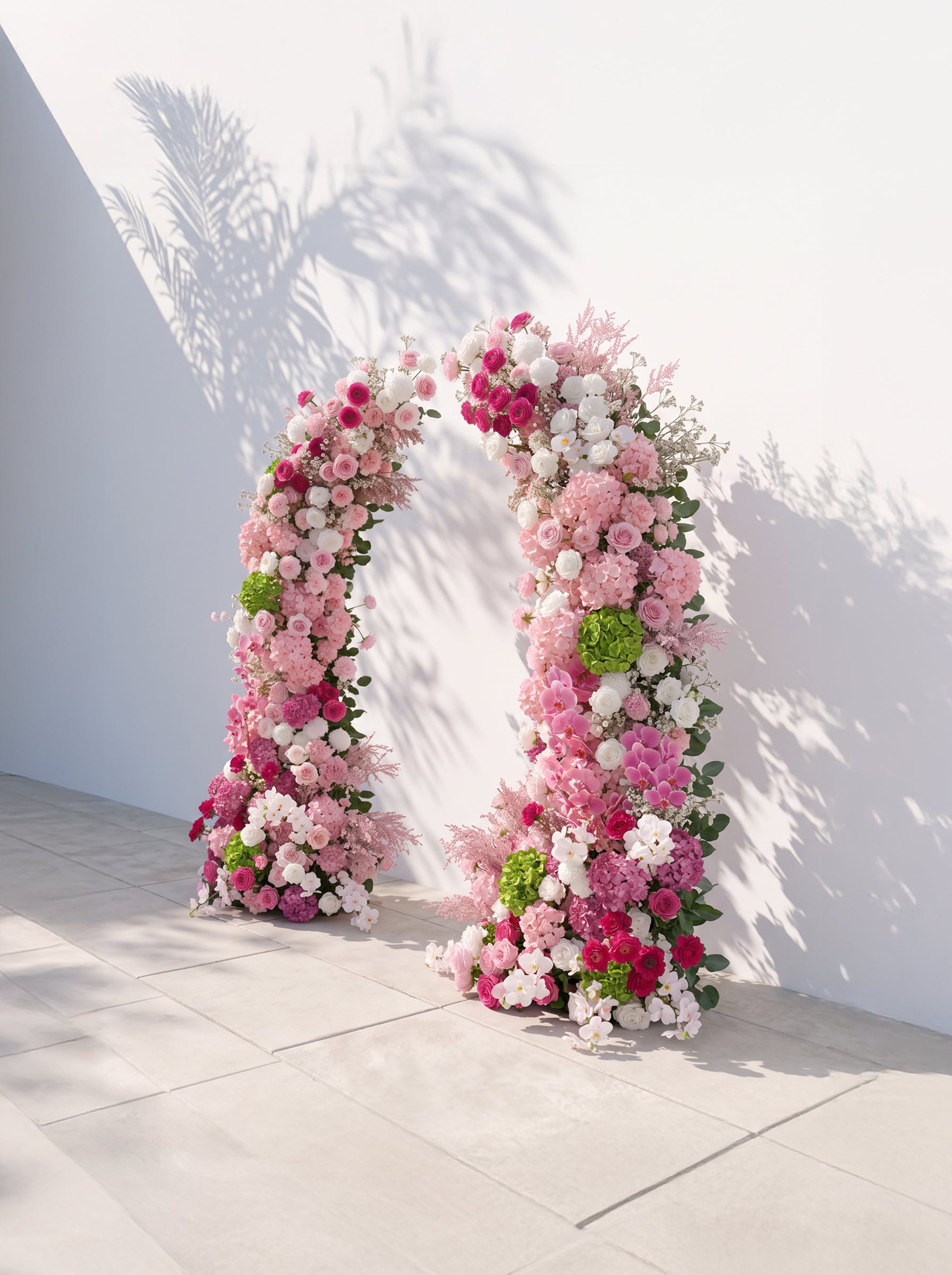 Moraria Luxury Horn Shaped Flower Arch with Frame for Wedding Party Event Backdrop Decoration — right view