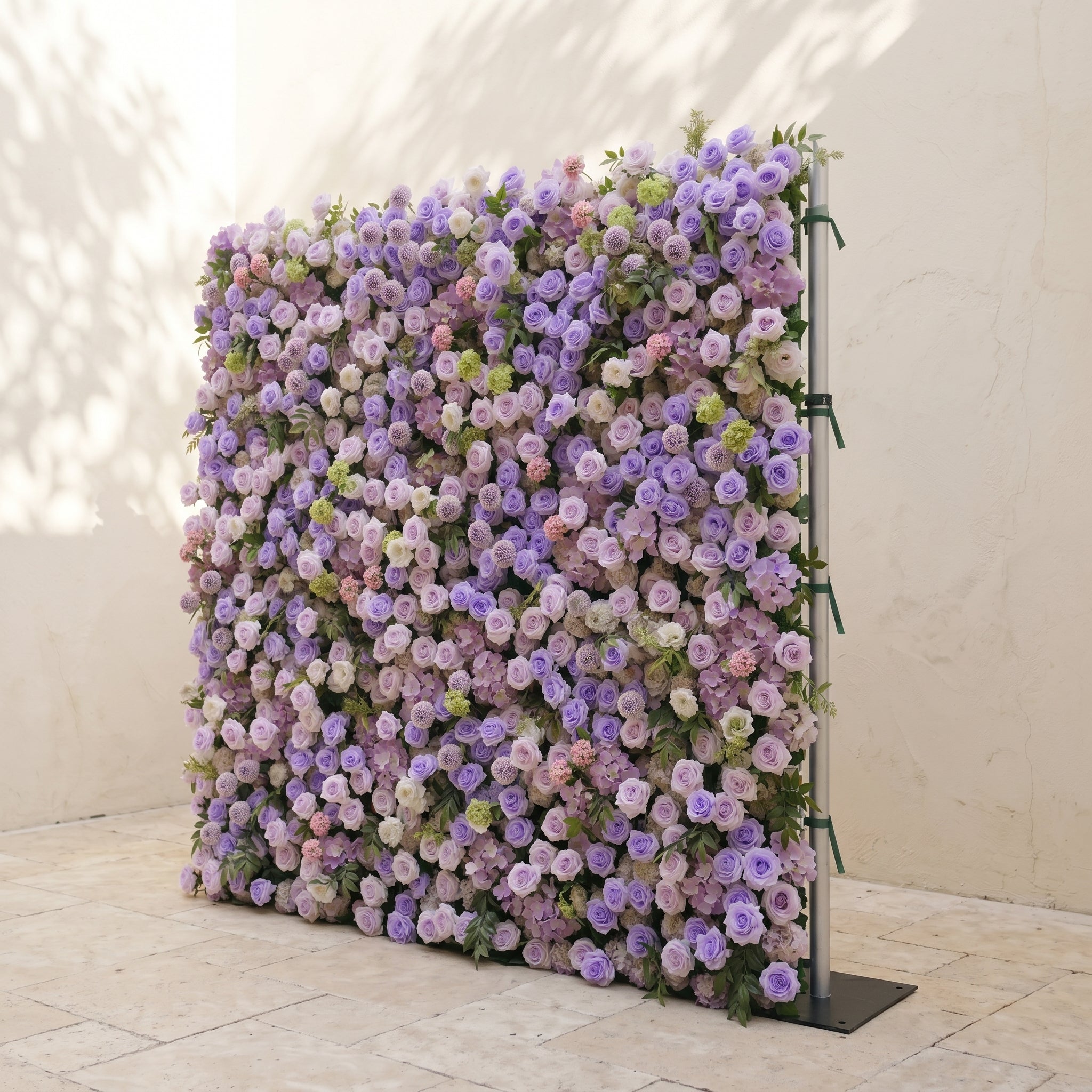 Morbelle:5D Lavender Purple Silk Rose Flower Wall Roll-Up Fabric Backdrop for Romantic Weddings &amp; Proposals
