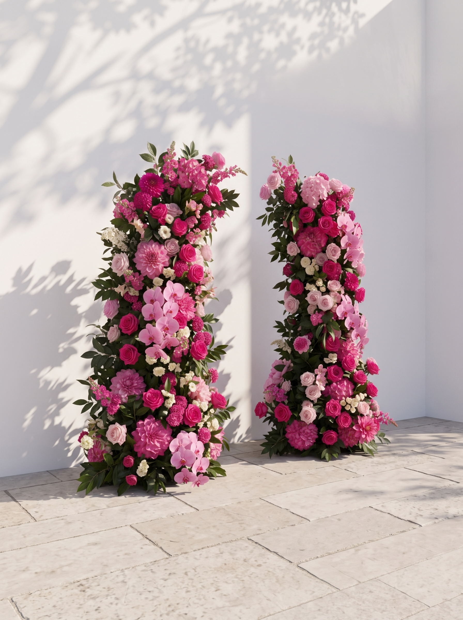 Moressa Luxury Horn Shaped Flower Arch with Frame for Wedding Party Event Backdrop Decoration — left view