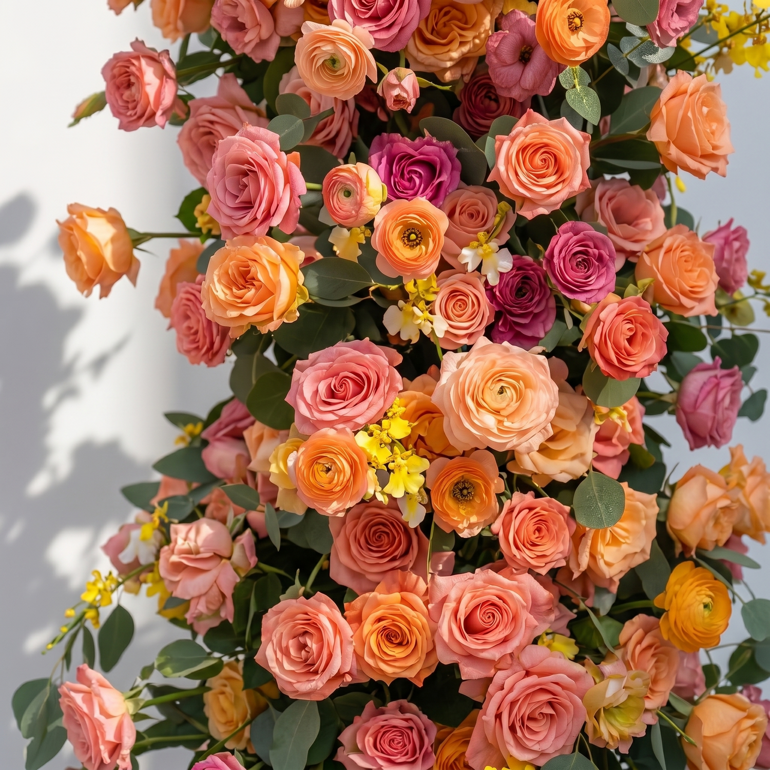 Morvia:Luxury Autumn Style Flower Arch with Orange Roses for Weddings&amp;Event Decor Including Frame morvia detail 2