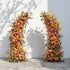 Morvia:Luxury Autumn Style Flower Arch with Orange Roses for Weddings&Event Decor Including Frame morvia front