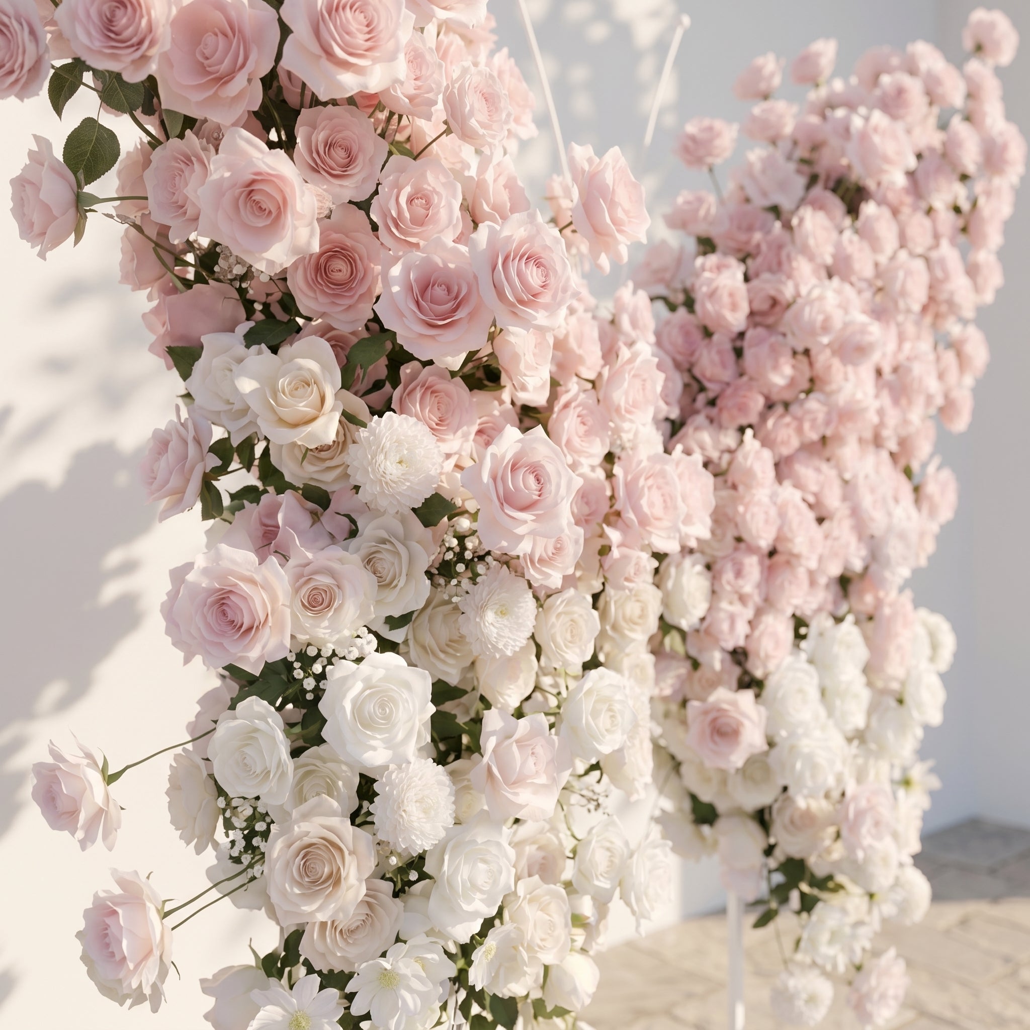 Morviane: Exquisite Pink Butterfly-Shaped Flower Wall for Luxury Events &amp; Parties Backdrop