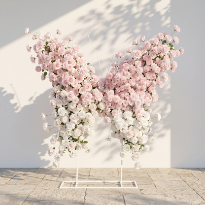 Morviane: Exquisite Pink Butterfly-Shaped Flower Wall for Luxury Events &amp; Parties Backdrop