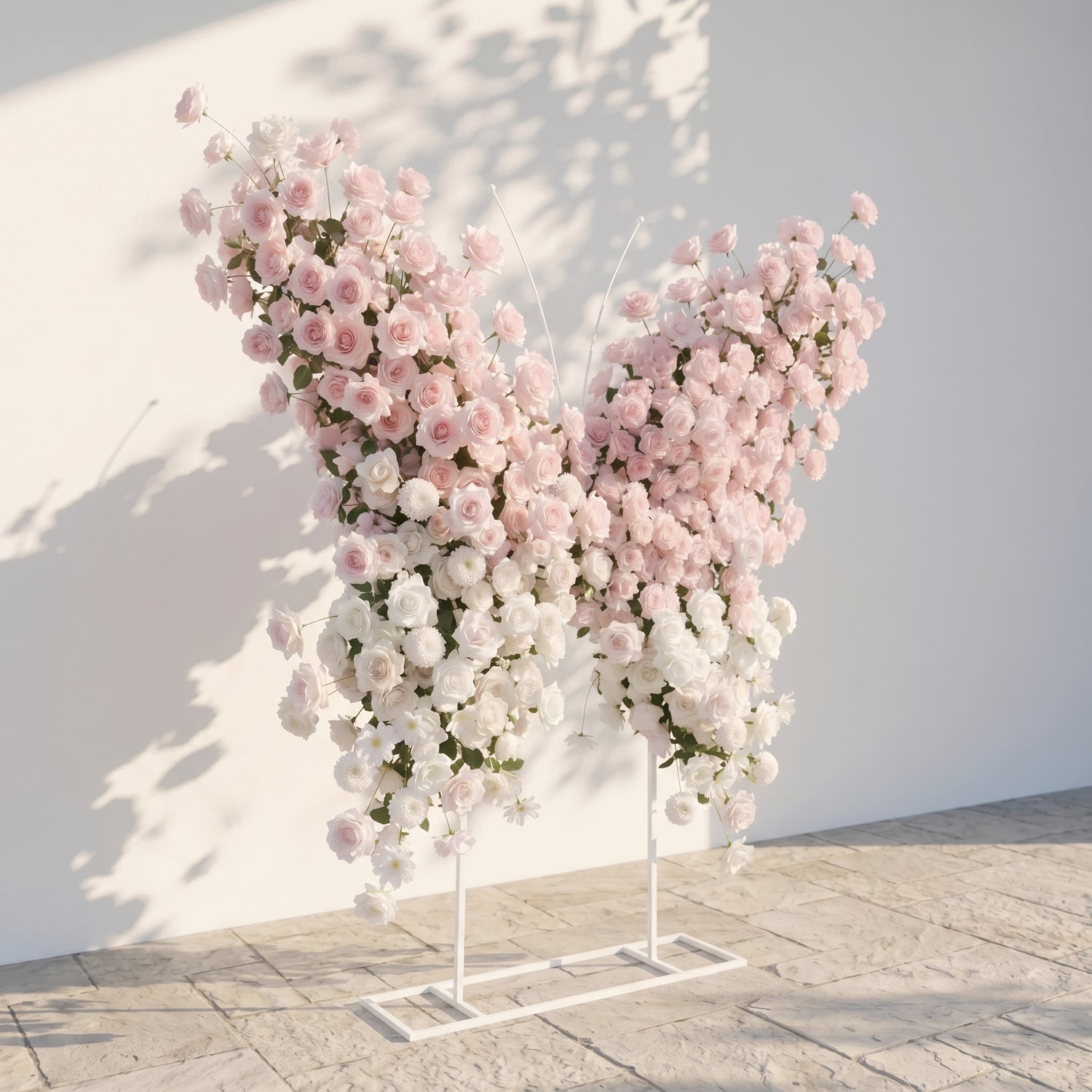 Morviane: Exquisite Pink Butterfly-Shaped Flower Wall for Luxury Events &amp; Parties Backdrop