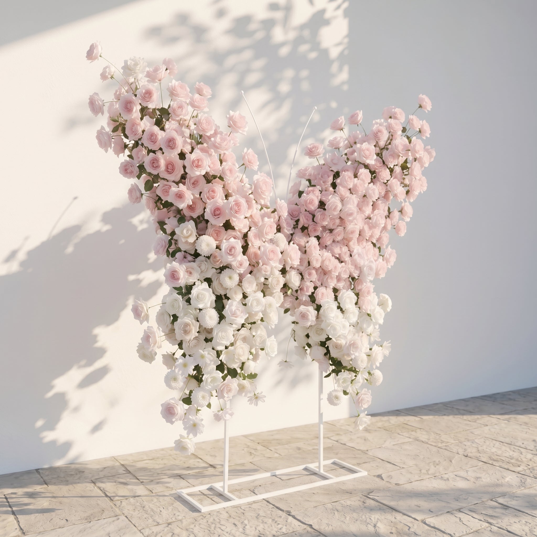Morviane: Exquisite Pink Butterfly-Shaped Flower Wall for Luxury Events &amp; Parties Backdrop
