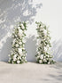 Nellune Luxury Horn Shaped Flower Arch with Frame for Wedding Party Event Backdrop Decoration — front view