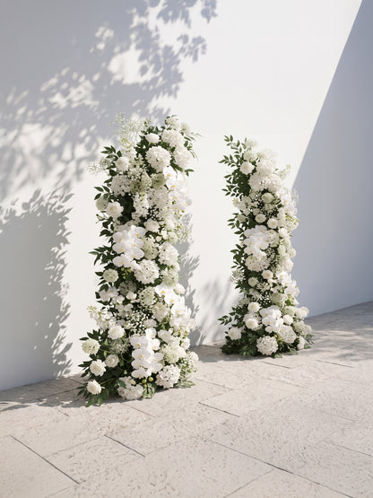 Nellune Luxury Horn Shaped Flower Arch with Frame for Wedding Party Event Backdrop Decoration — left view