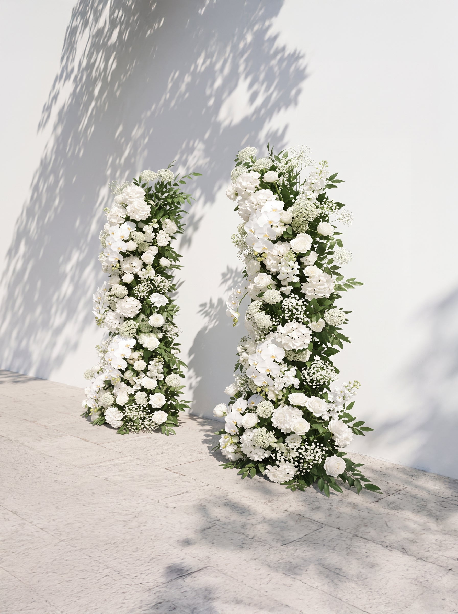 Nellune Luxury Horn Shaped Flower Arch with Frame for Wedding Party Event Backdrop Decoration — right view