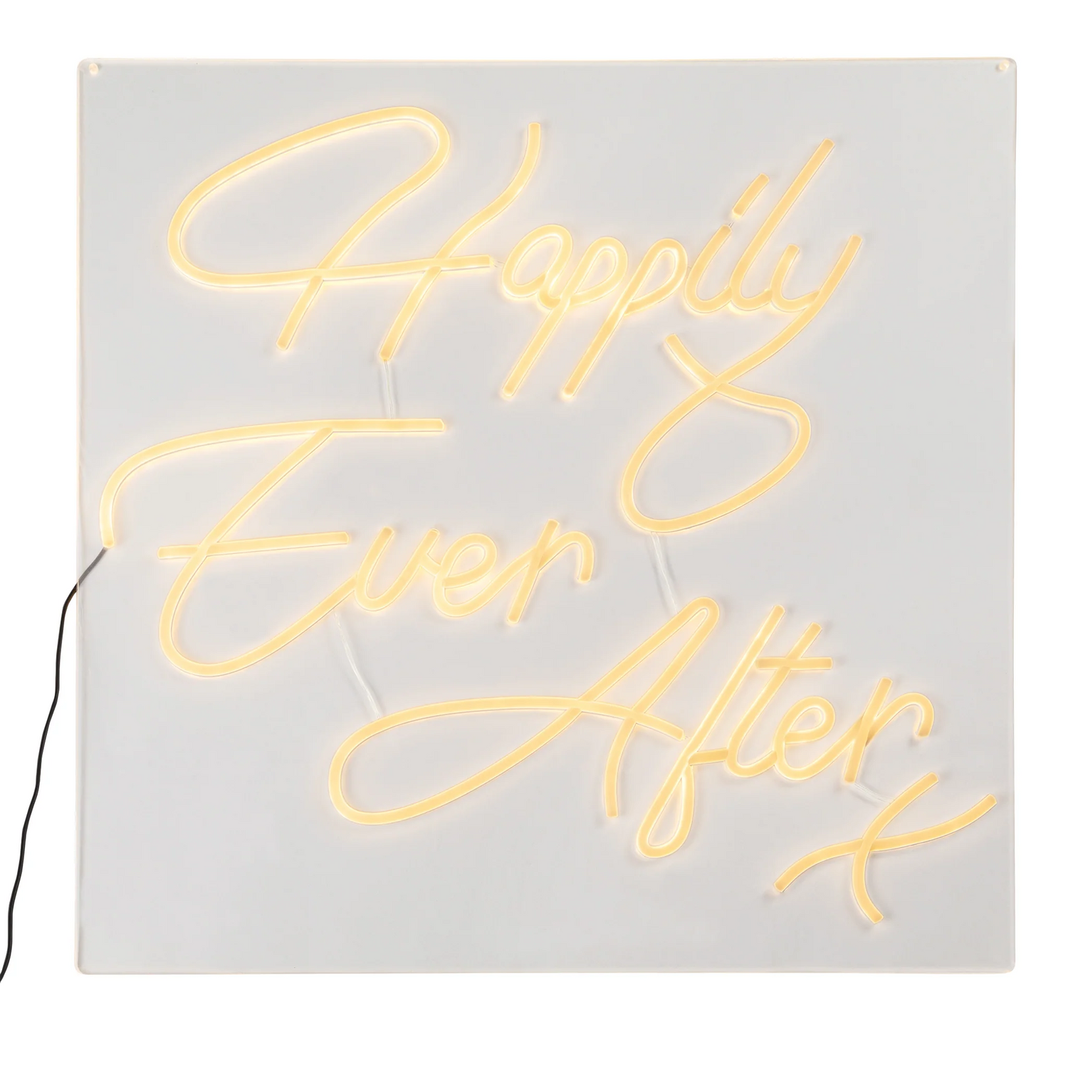 V011: Wedding and Event Decor Neon Sign Happily Ever After Rose Morning