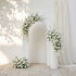 Norenlora:Wedding Background KT Board Decorative White Flower Rows With White Roses Exclude Frame norenlora front