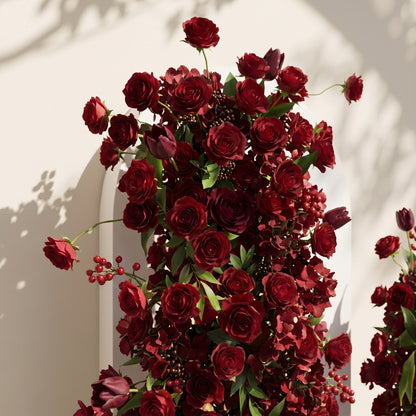 Red Calla Wedding Background Arch KT Board Decorative Flower Row Excludes Frame