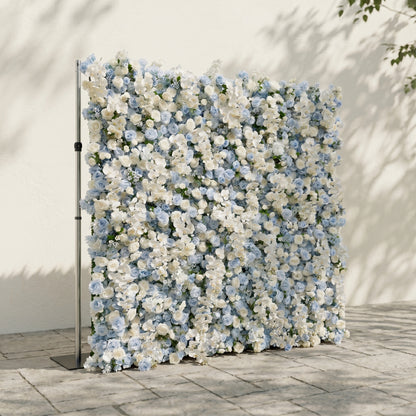 Novdelle:New Luxury 5D Blue&amp;White roses Flower wall for Wedding&amp;Event Decor novdelle left