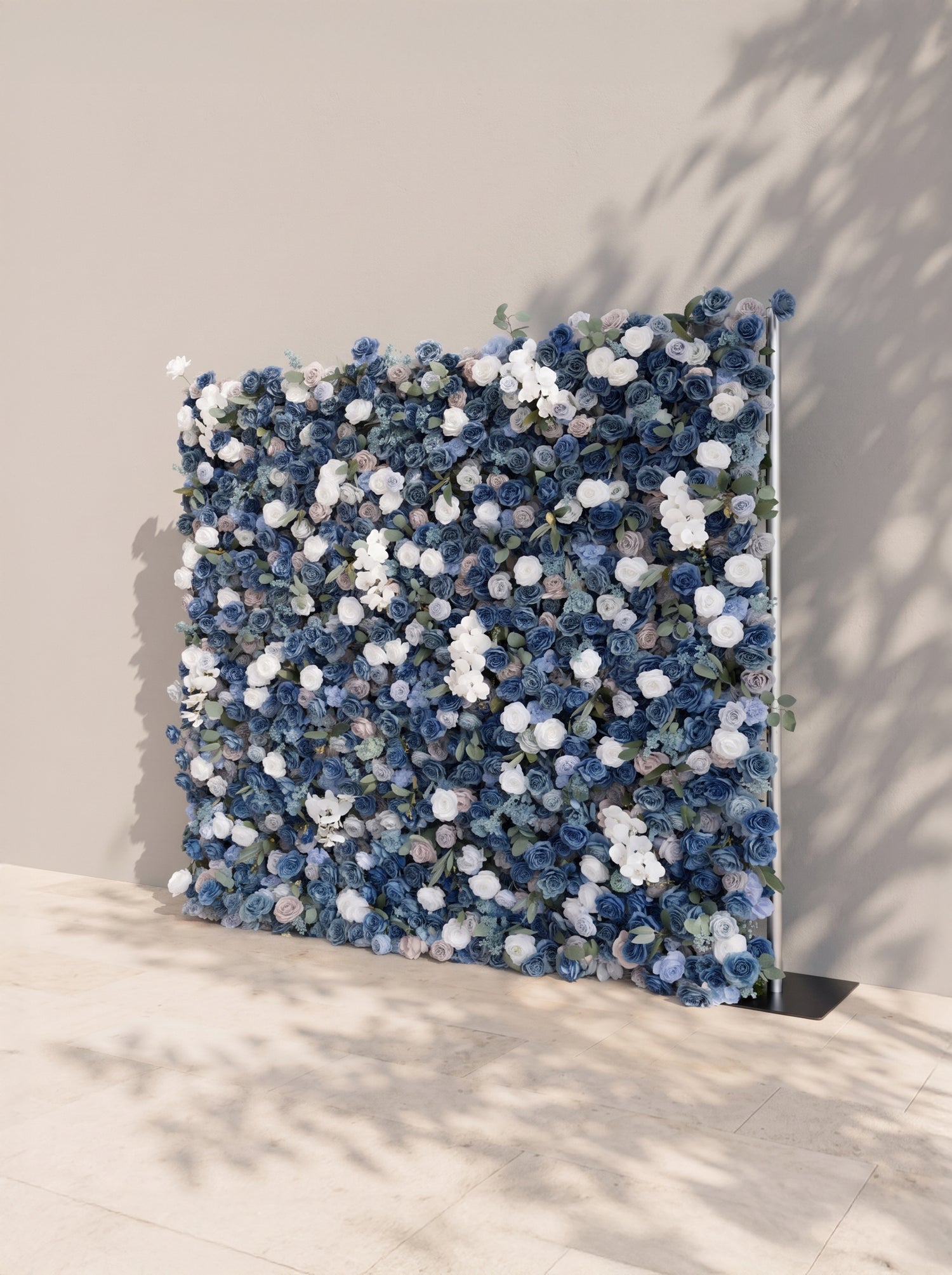 Novlyn 5D Fabric Artificial rolling up curtain flower wall — right view