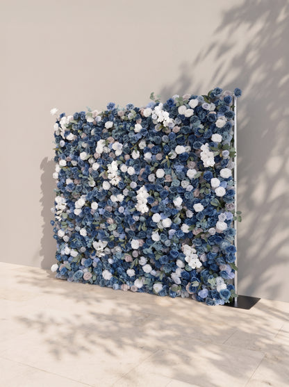 Novlyn 5D Fabric Artificial rolling up curtain flower wall — right view