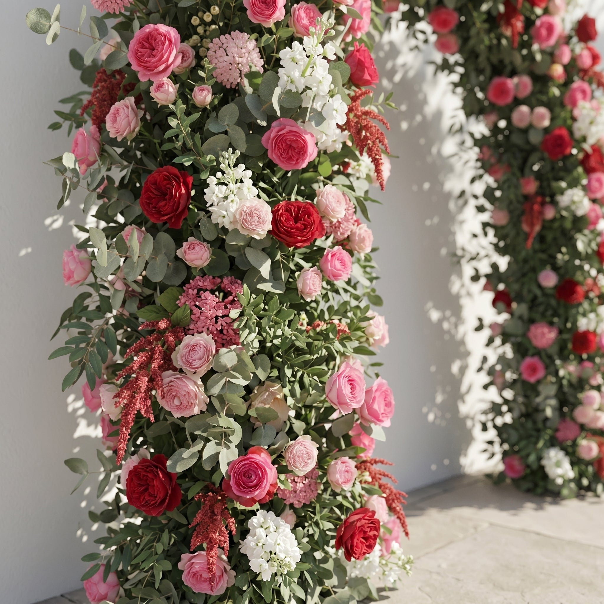 Novmora: New Luxury Flower arch with Dusty Pink Roses and Greenery for Weddings&amp;Events Decoration Incuding Frame