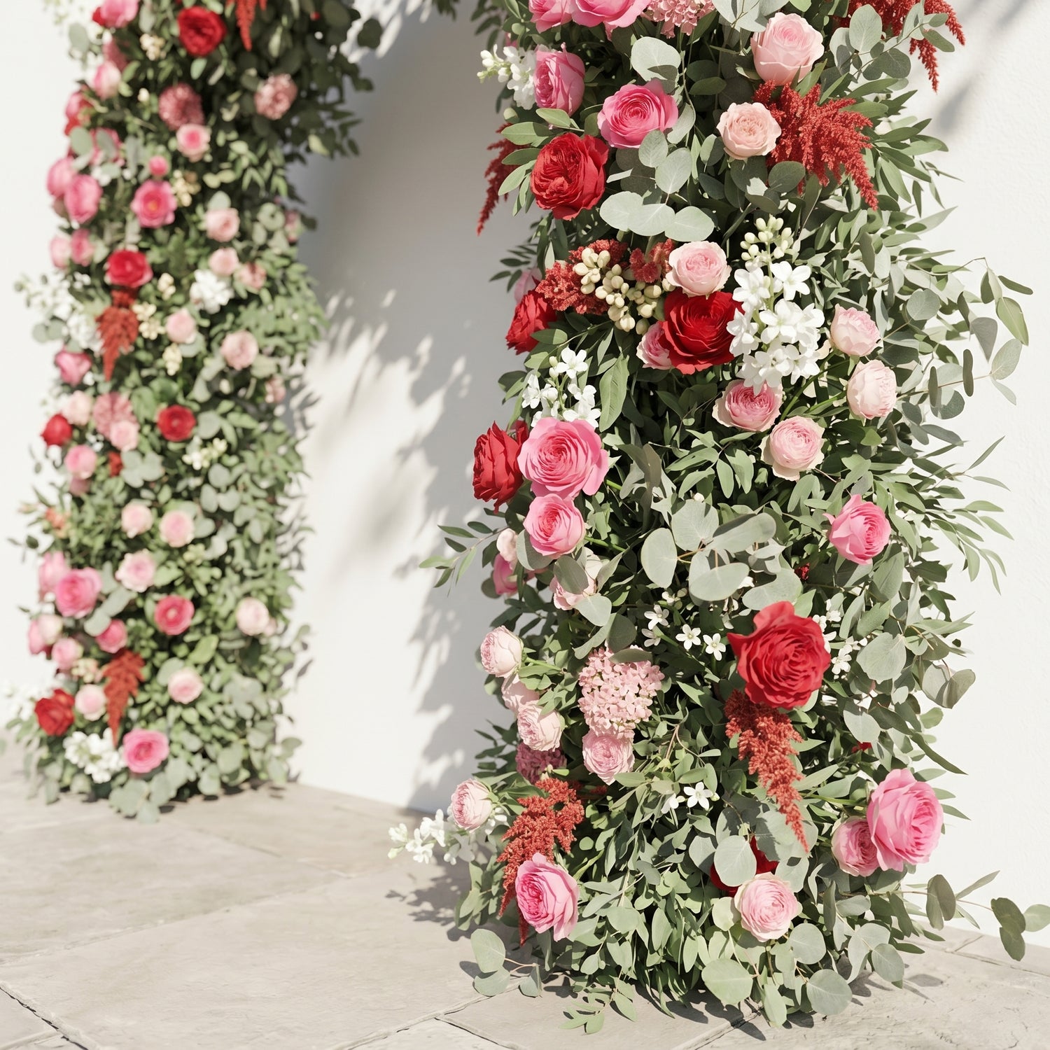 Novmora: New Luxury Flower arch with Dusty Pink Roses and Greenery for Weddings&amp;Events Decoration Incuding Frame
