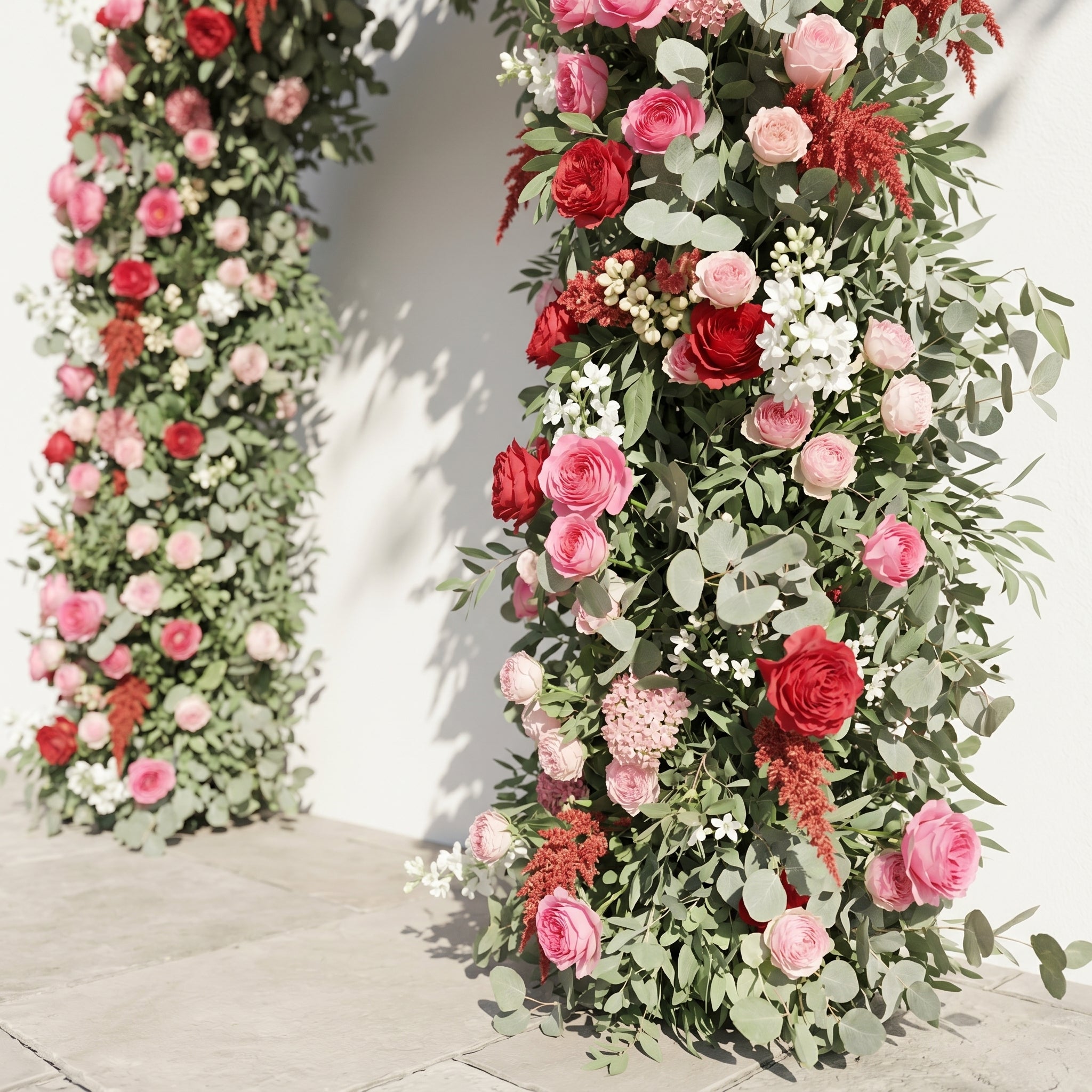 Novmora: New Luxury Flower arch with Dusty Pink Roses and Greenery for Weddings&amp;Events Decoration Incuding Frame