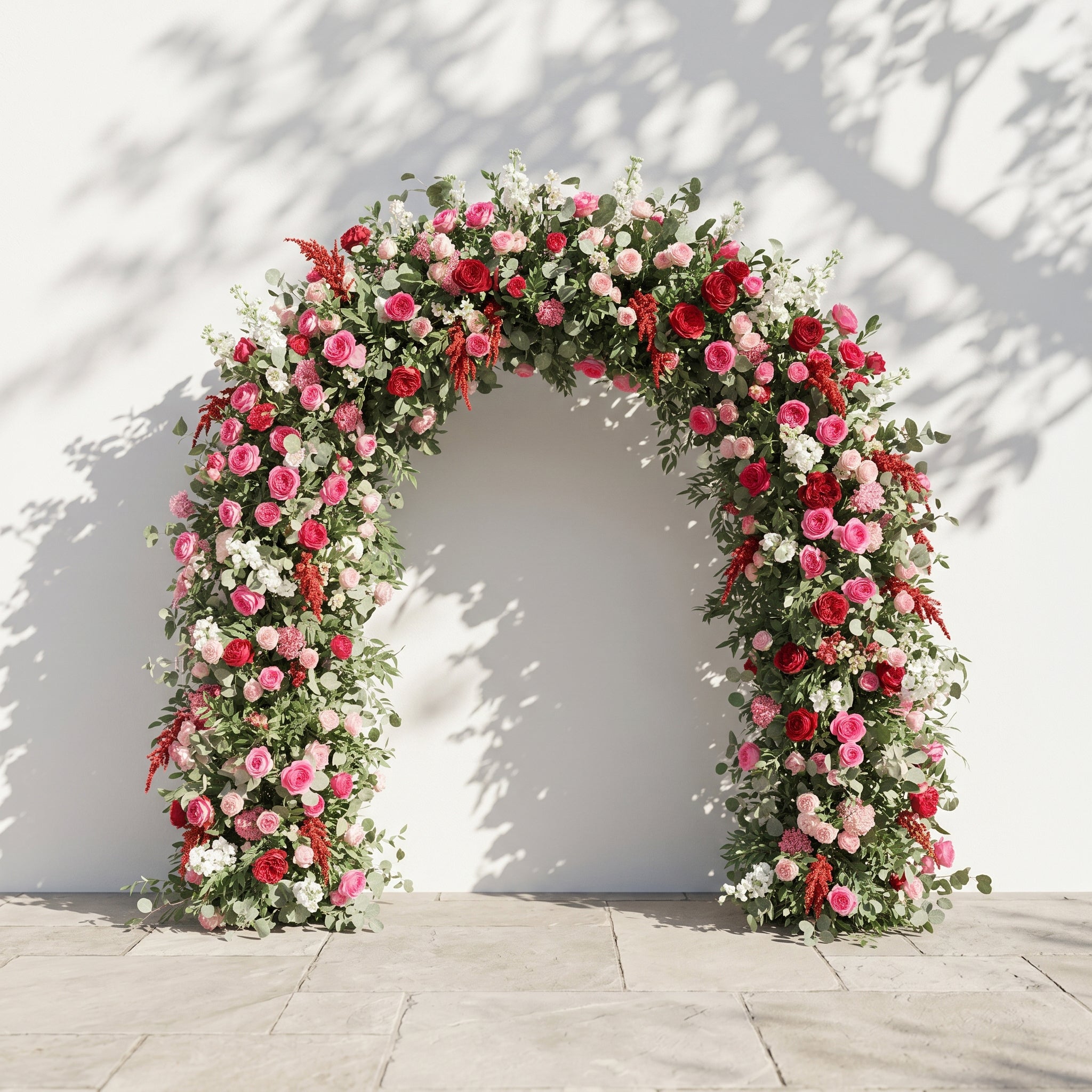 Novmora: New Luxury Flower arch with Dusty Pink Roses and Greenery for Weddings&amp;Events Decoration Incuding Frame