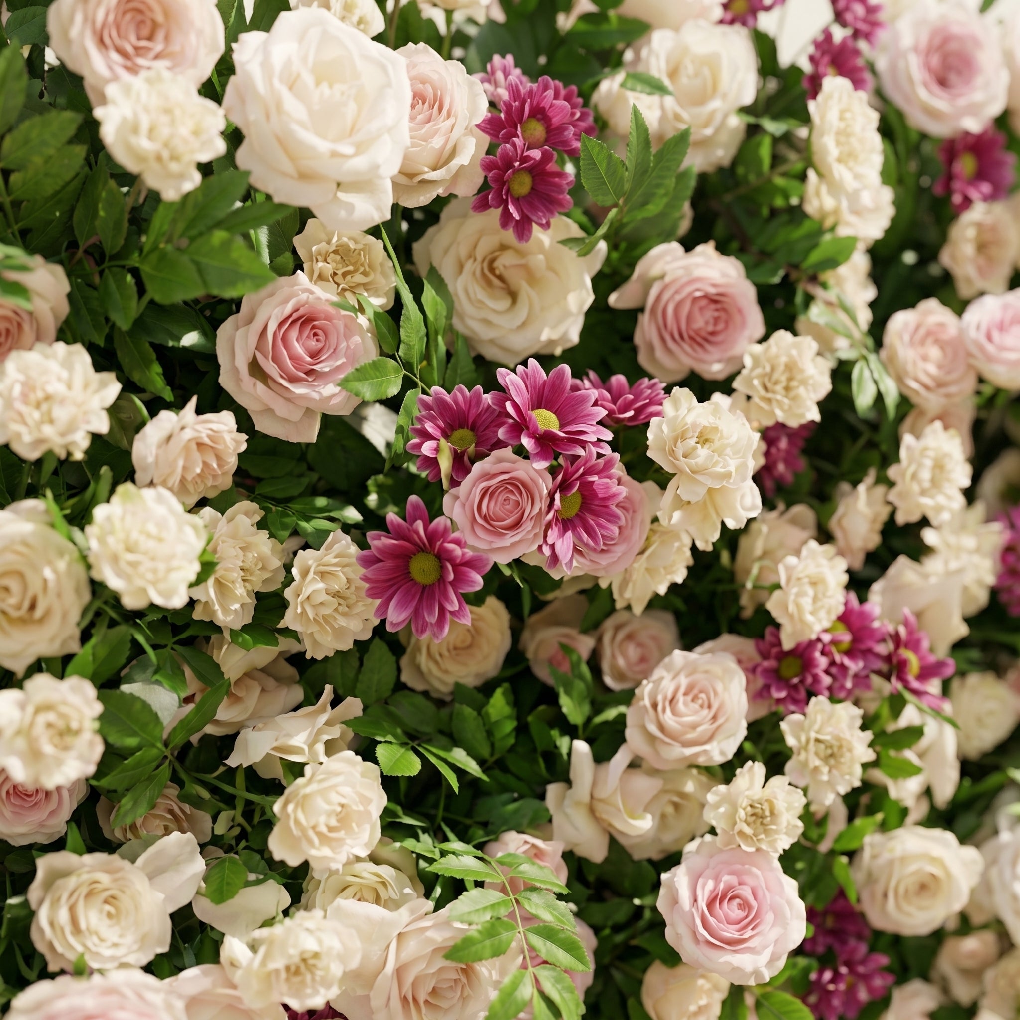 Nyliva:New Luxury 5D White&amp;Pink roses Flower wall for Wedding&amp;Event Decor nyliva detail 1