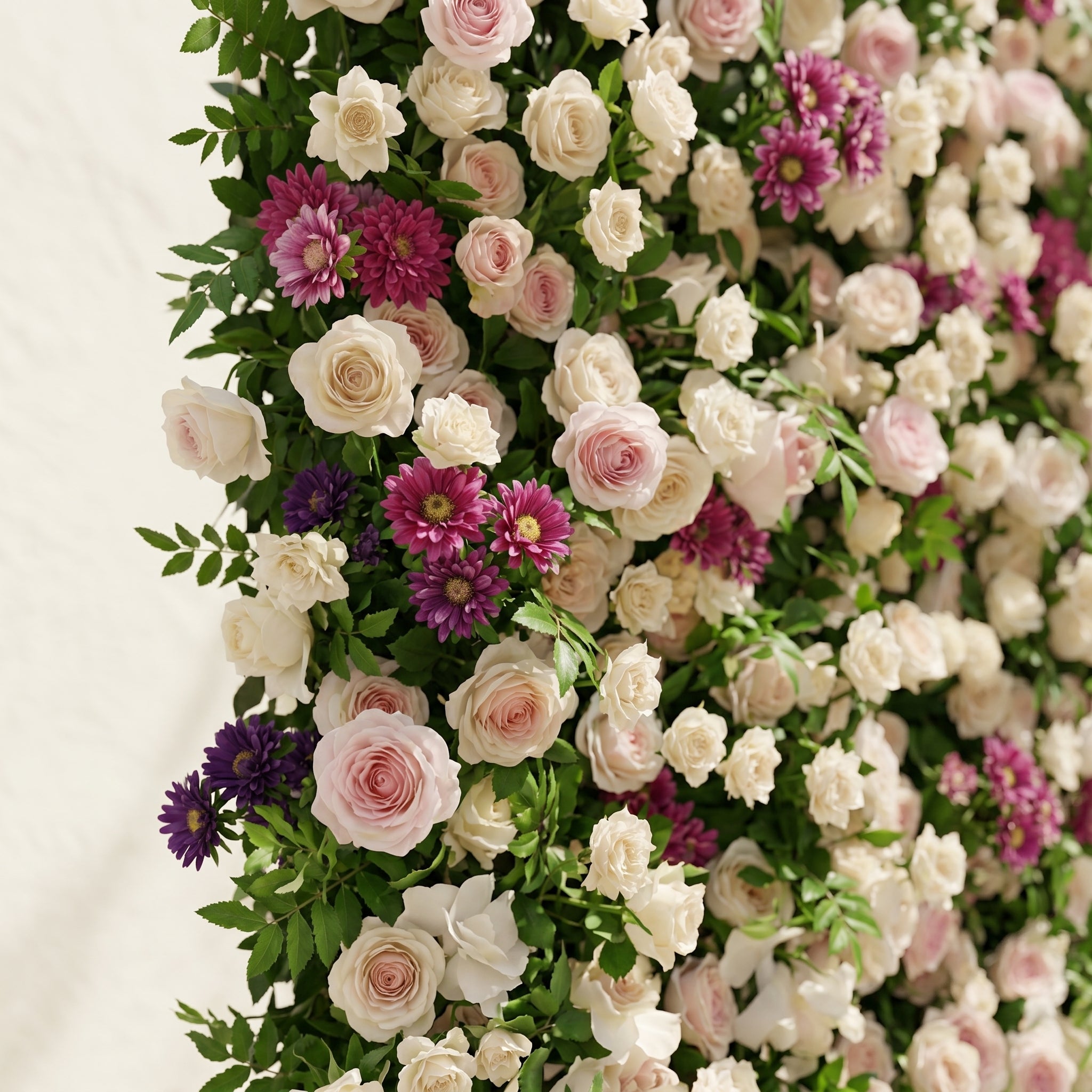 Nyliva:New Luxury 5D White&amp;Pink roses Flower wall for Wedding&amp;Event Decor nyliva detail 2