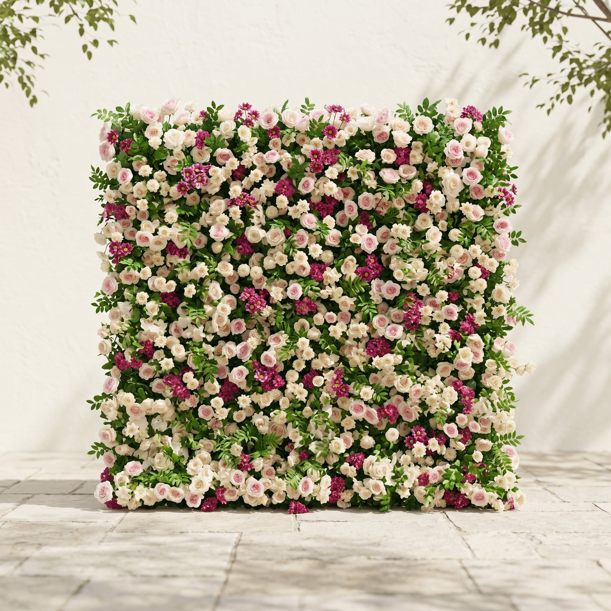 Nyliva:New Luxury 5D White&amp;Pink roses Flower wall for Wedding&amp;Event Decor nyliva front