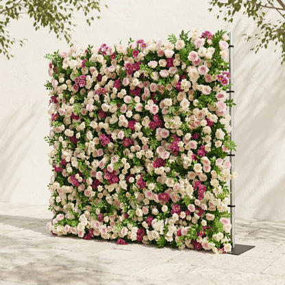 Nyliva:New Luxury 5D White&amp;Pink roses Flower wall for Wedding&amp;Event Decor nyliva right
