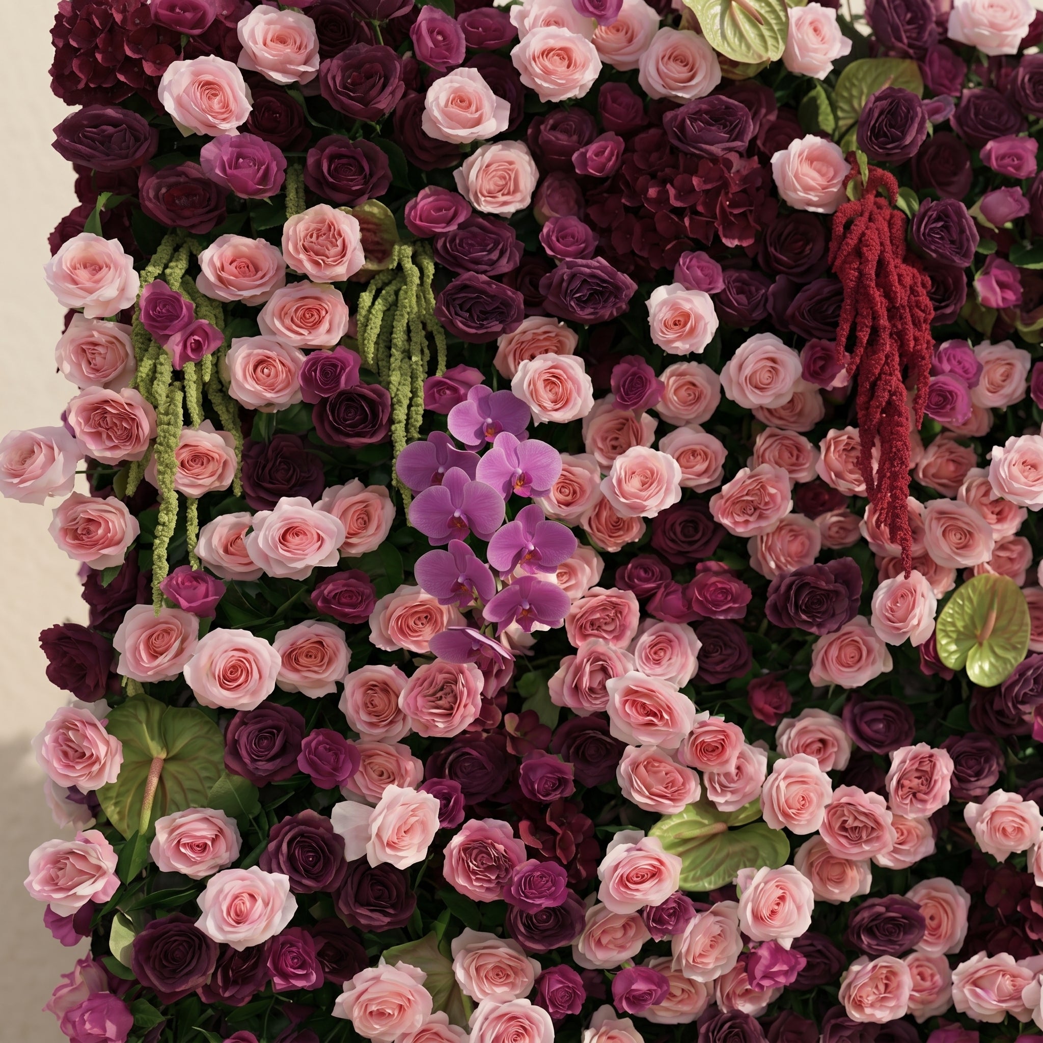 Nylraya: Luxury 5D Rose Flower wall 8ft x 8ft for Wedding&amp;Event Decor nylraya detail 1