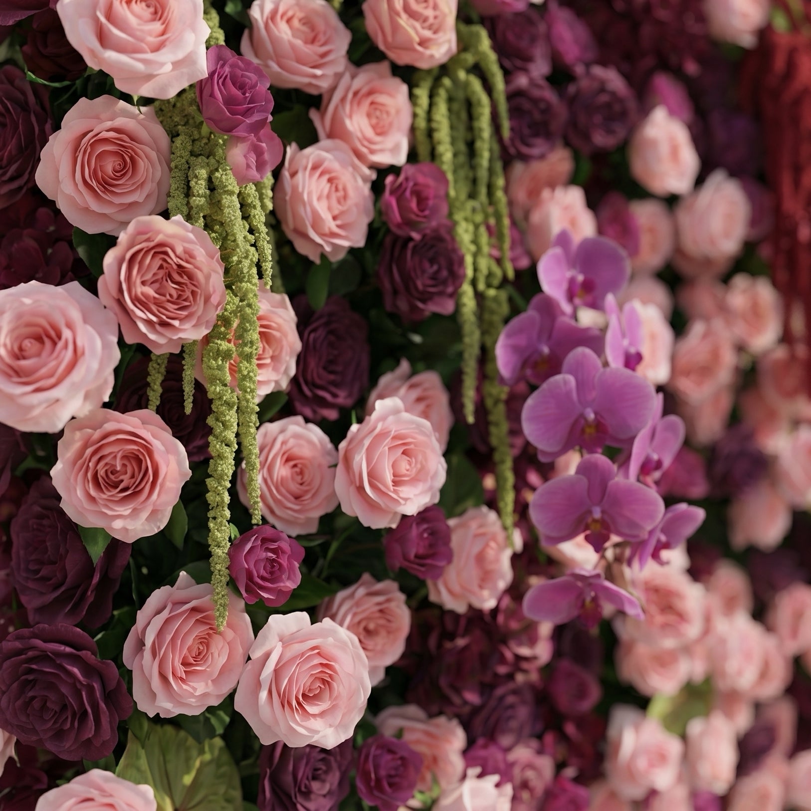 Nylraya: Luxury 5D Rose Flower wall 8ft x 8ft for Wedding&amp;Event Decor nylraya detail 2