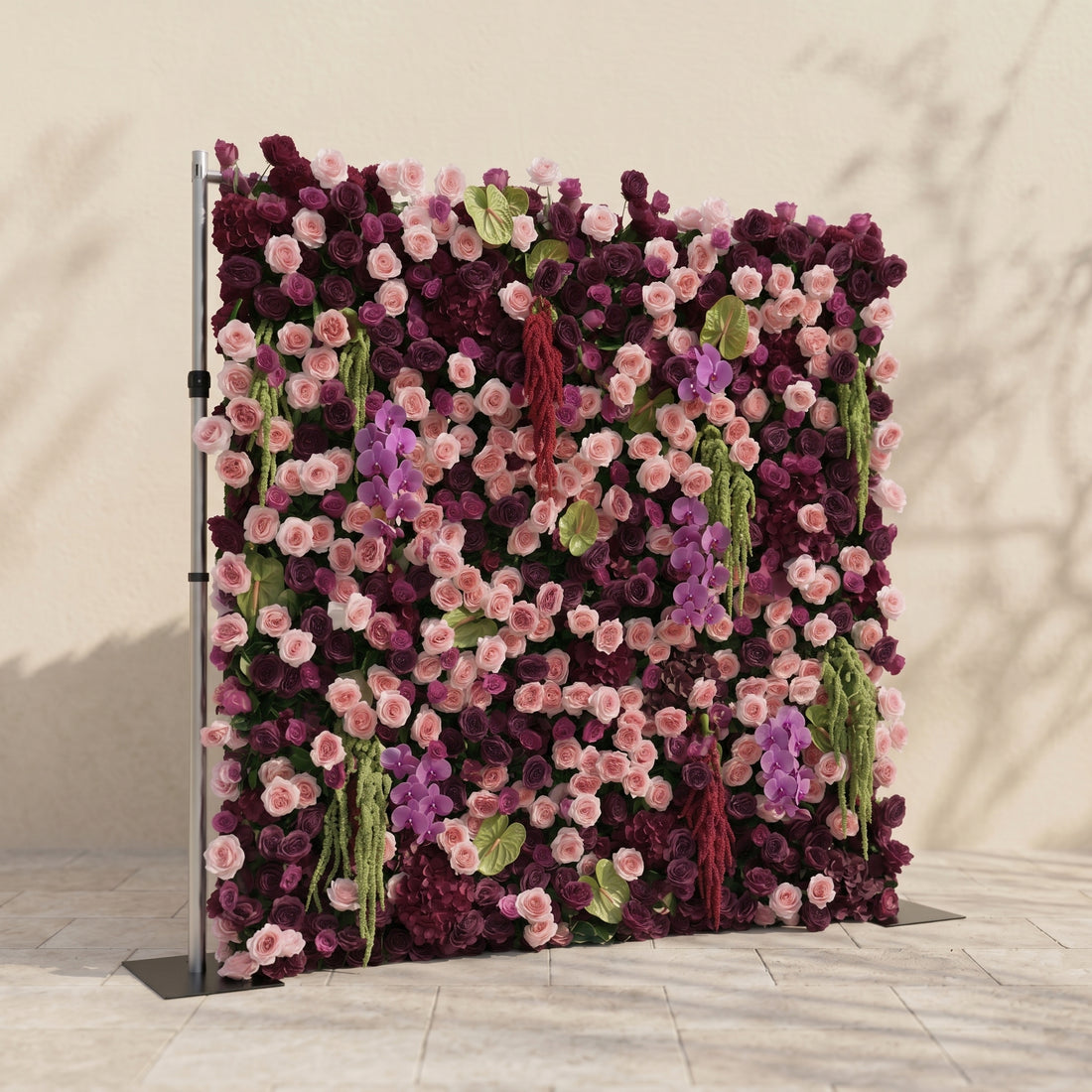 Nylraya: Luxury 5D Rose Flower wall 8ft x 8ft for Wedding&amp;Event Decor nylraya left