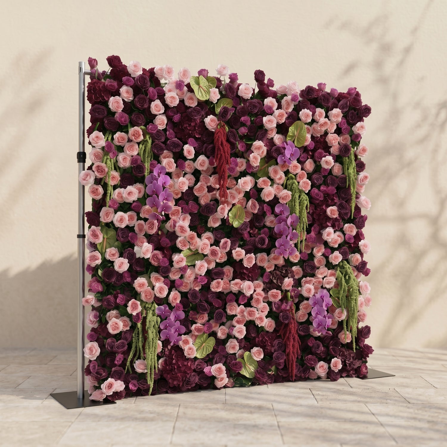 Nylraya: Luxury 5D Rose Flower wall 8ft x 8ft for Wedding&amp;Event Decor nylraya left
