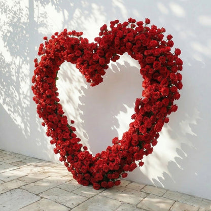 Nymera: Luxury Red Rose Heart Arch Decoration for Proposal and Valentine&
