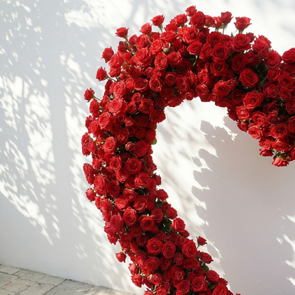 Nymera: Luxury Red Rose Heart Arch Decoration for Proposal and Valentine&