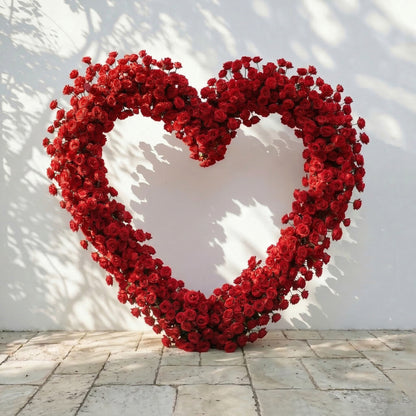 Nymera: Luxury Red Rose Heart Arch Decoration for Proposal and Valentine&