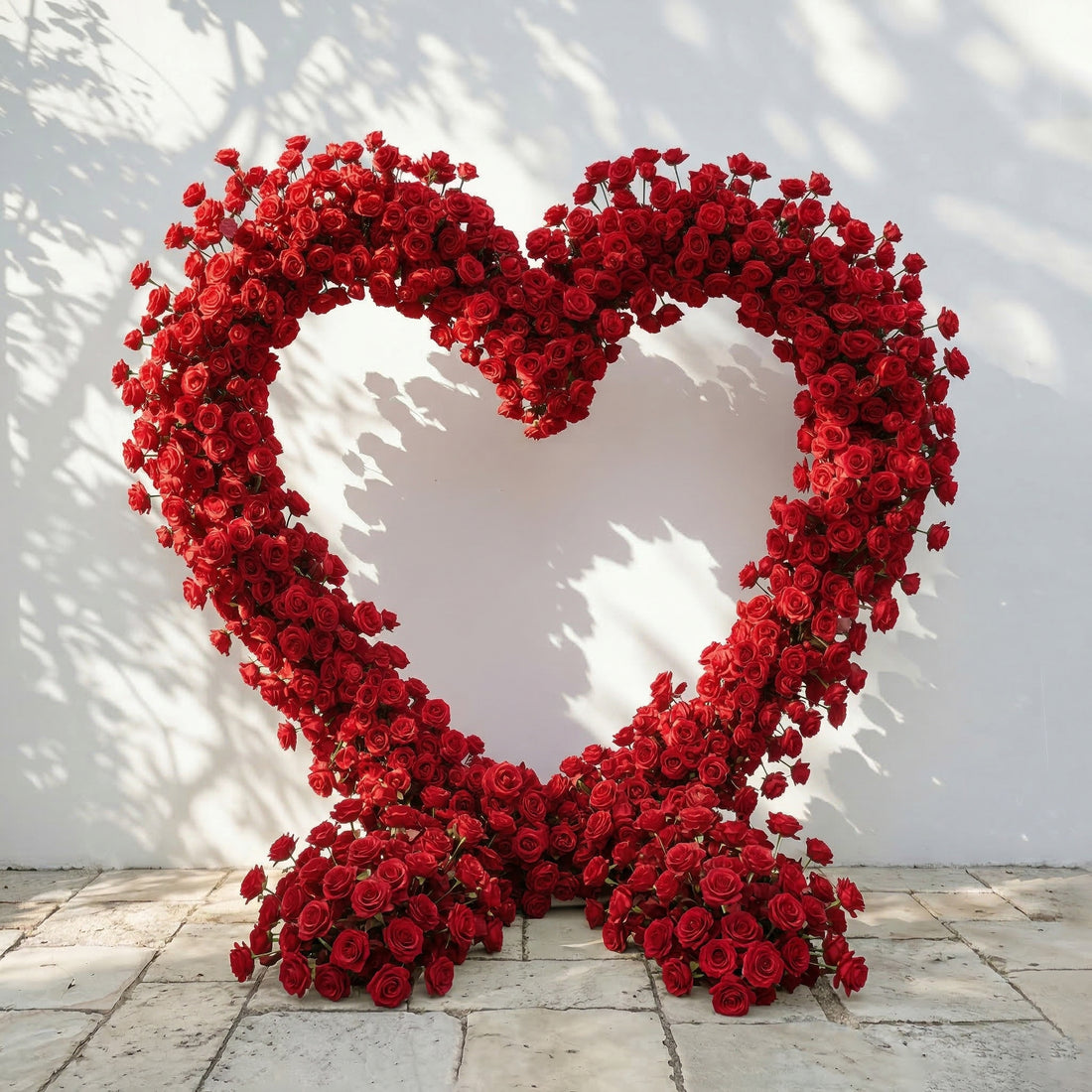 Nymera: Luxury Red Rose Heart Arch Decoration for Proposal and Valentine&