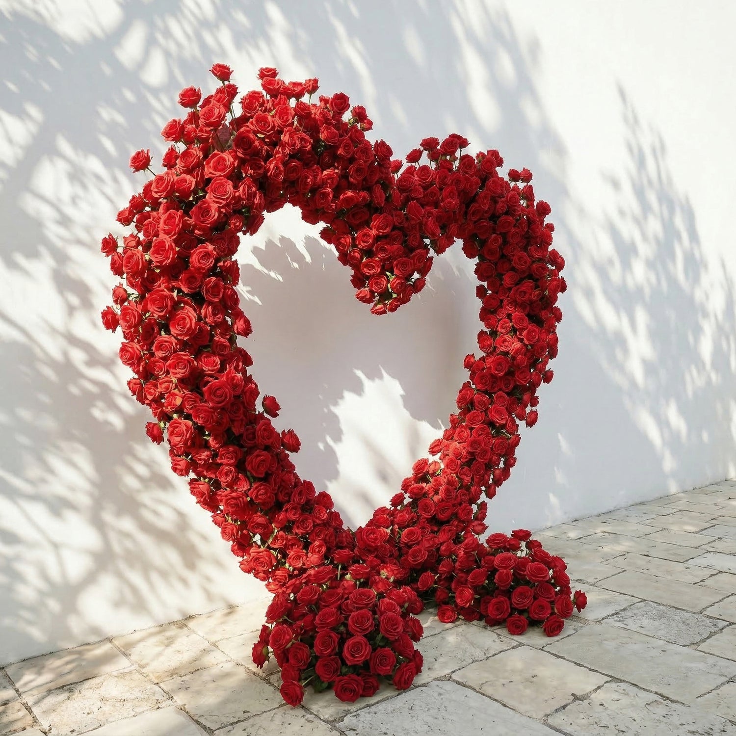Nymera: Luxury Red Rose Heart Arch Decoration for Proposal and Valentine&