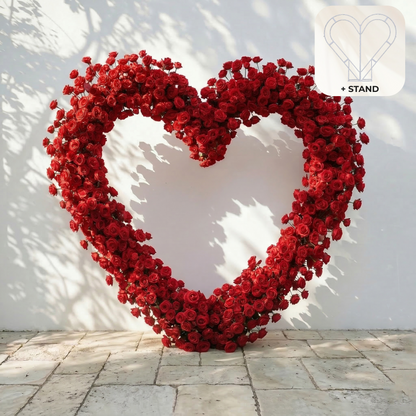 Nymera: Luxury Red Rose Heart Arch Decoration for Proposal and Valentine&