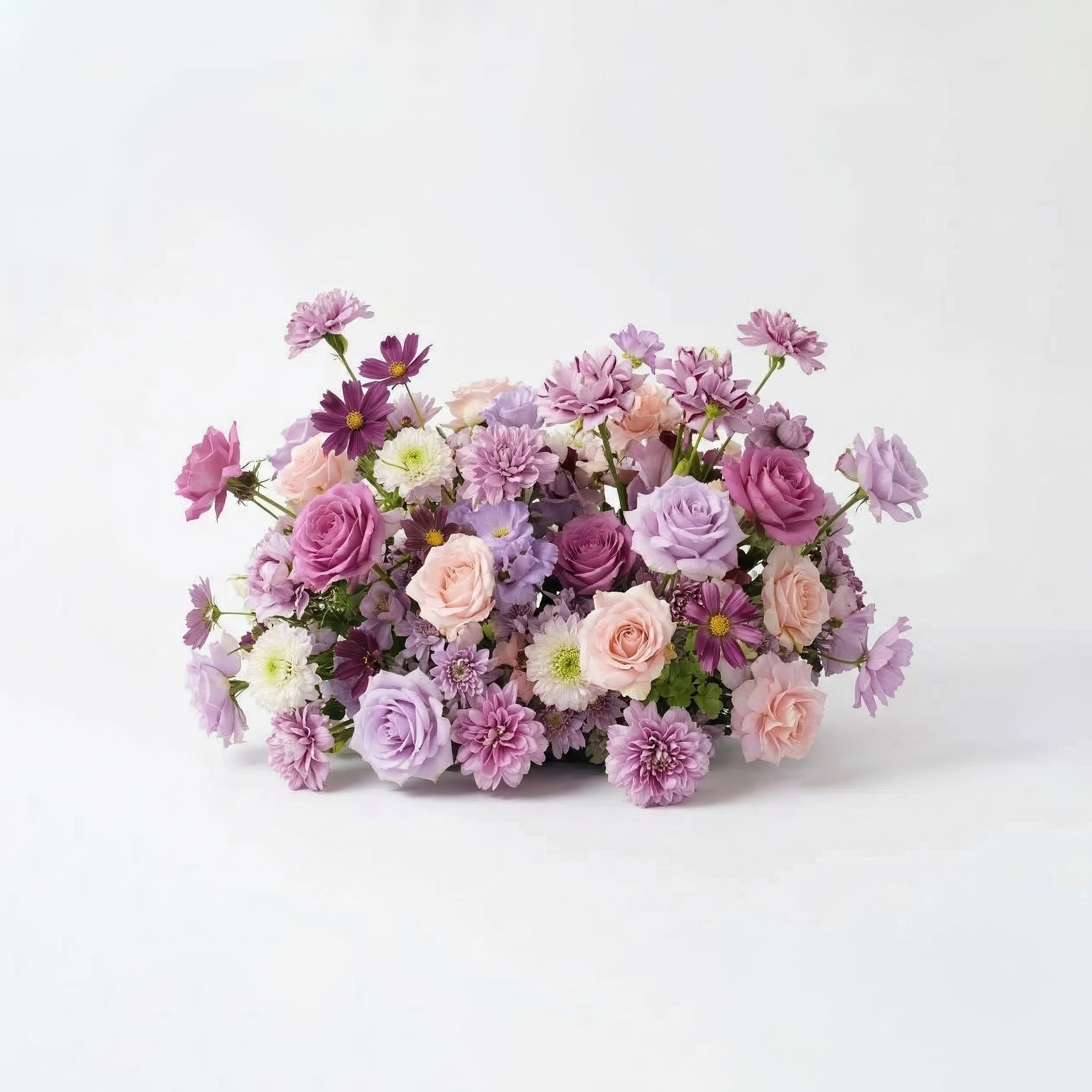 Nyvra: Dreamy Lavender &amp; Purple Butterfly-Shaped Artificial Floral Wall for Garden Wedding &amp; Event